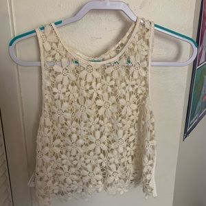 Cute flowery crocheted top